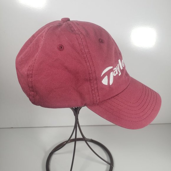 Taylor Made R7 Maroon Embroidered Strap Back Adjustable Dad Style Hat Cap - Picture 2 of 6